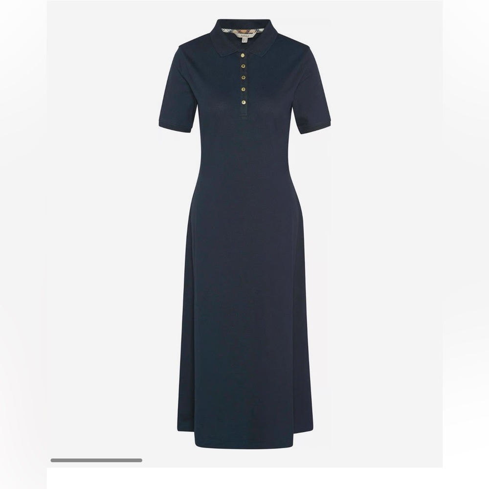 Elegant Navy Blue Midi Dress by Barbour